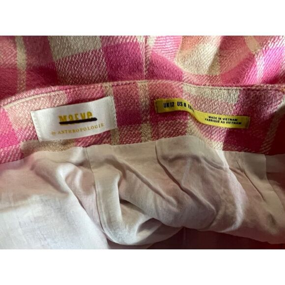 Anthropologie Maeve Tweed Plaid Shorts Size 8 Higb Rise - Picture 8 of 9